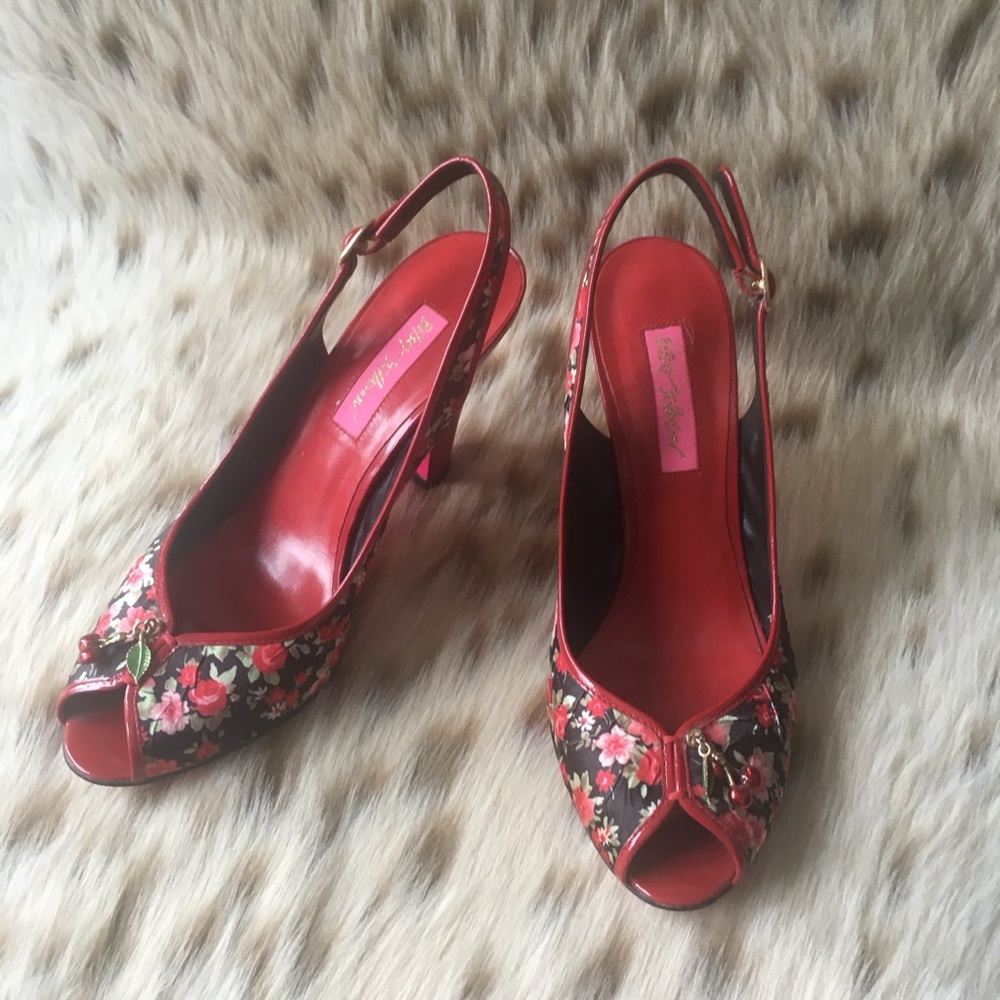 #51 - Betsey Johnson Cherry Shoes 7.5